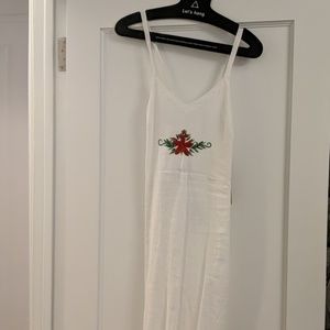 White Linen Reformation Midi Dress New With Tags